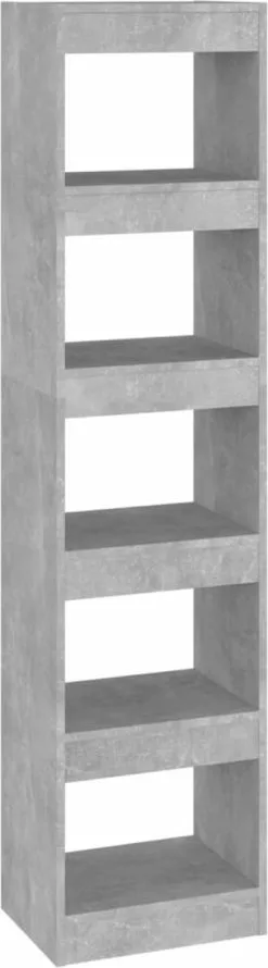 Furniture Limited - Boekenkast/kamerscherm 40x30x166 Cm Betongrijs 13 Furniture Limited - Boekenkast/kamerscherm 40x30x166 Cm Betongrijs -DECORATIE Winkel 333x1200