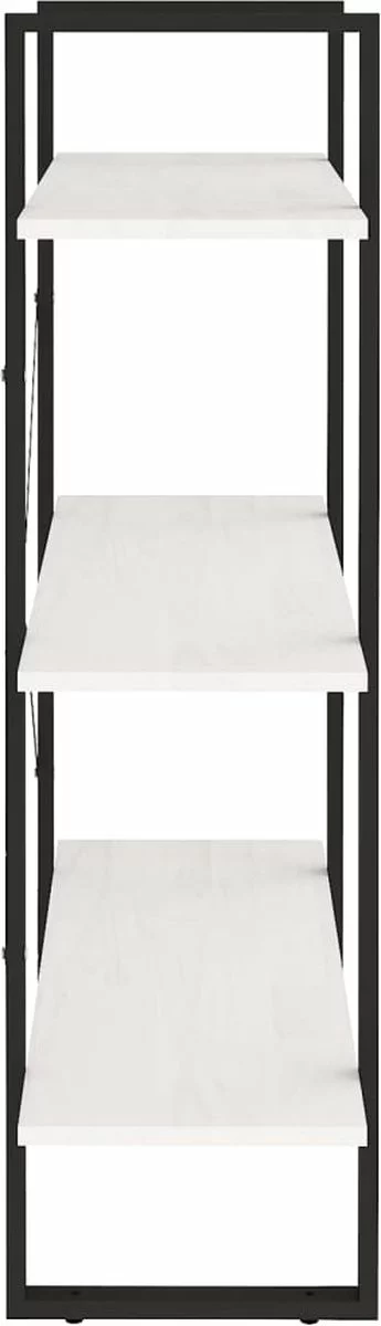 Furniture Limited - Boekenkast Met 3 Schappen 80x30x105 Cm Massief Grenenhout Wit 9 Furniture Limited - Boekenkast Met 3 Schappen 80x30x105 Cm Massief Grenenhout Wit - Afbeelding 7