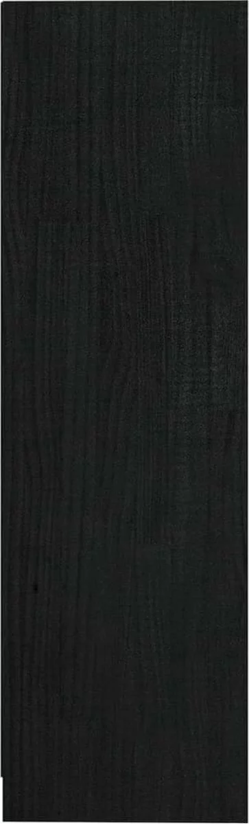 Furniture Limited - Boekenkast/kamerscherm 104x33,5x110 Cm Massief Grenenhout Zwart 5 Furniture Limited - Boekenkast/kamerscherm 104x33,5x110 Cm Massief Grenenhout Zwart - Afbeelding 3