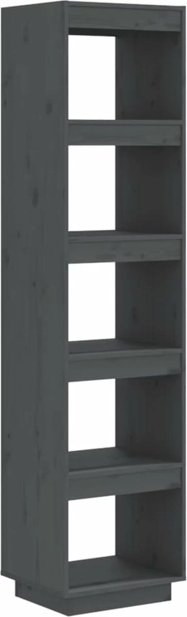 Furniture Limited - Boekenkast/kamerscherm 40x35x167 Cm Massief Grenenhout Grijs 6 Furniture Limited - Boekenkast/kamerscherm 40x35x167 Cm Massief Grenenhout Grijs - Afbeelding 4