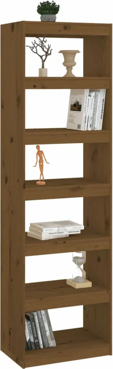 Furniture Limited - Boekenkast/kamerscherm 60x30x199,5 Cm Grenenhout Honingbruin 4 Furniture Limited - Boekenkast/kamerscherm 60x30x199,5 Cm Grenenhout Honingbruin - Afbeelding 2