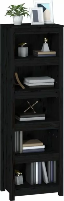 Furniture Limited - Boekenkast 50x35x154 Cm Massief Grenenhout Zwart 16 Furniture Limited - Boekenkast 50x35x154 Cm Massief Grenenhout Zwart -DECORATIE Winkel 383x1200