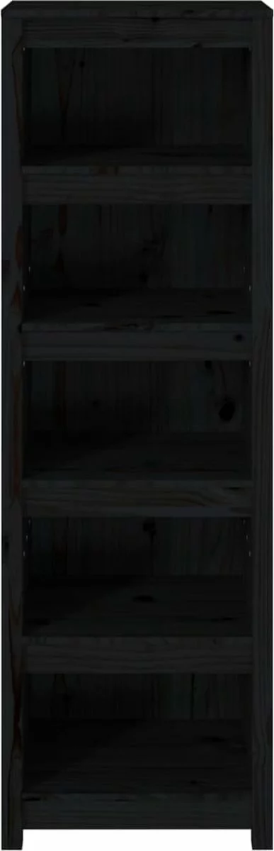 Furniture Limited - Boekenkast 50x35x154 Cm Massief Grenenhout Zwart 10 Furniture Limited - Boekenkast 50x35x154 Cm Massief Grenenhout Zwart - Afbeelding 8