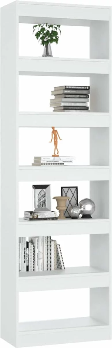 Furniture Limited - Boekenkast/kamerscherm 60x30x198 Cm Wit 6 Furniture Limited - Boekenkast/kamerscherm 60x30x198 Cm Wit - Afbeelding 4