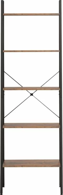 Furniture Limited - Ladderrek Met 5 Schappen 56x35x174 Cm Donkerbruin En Zwart 15 Furniture Limited - Ladderrek Met 5 Schappen 56x35x174 Cm Donkerbruin En Zwart -DECORATIE Winkel 391x1200 1