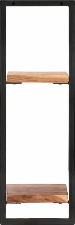 Furniture Limited - Wandschappen 2 St 25x25x75 Cm Massief Acaciahout En Staal -DECORATIE Winkel 399x1200