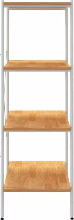 Furniture Limited - Opbergrek 4-laags 80x40x130 Cm Wit En Eikenkleurig -DECORATIE Winkel 404x1200