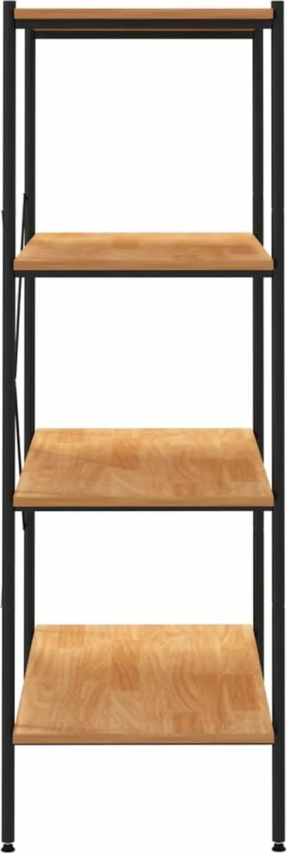 Furniture Limited - Opbergrek 4-laags 80x40x130 Cm Zwart En Eikenkleurig 5 Furniture Limited - Opbergrek 4-laags 80x40x130 Cm Zwart En Eikenkleurig - Afbeelding 3