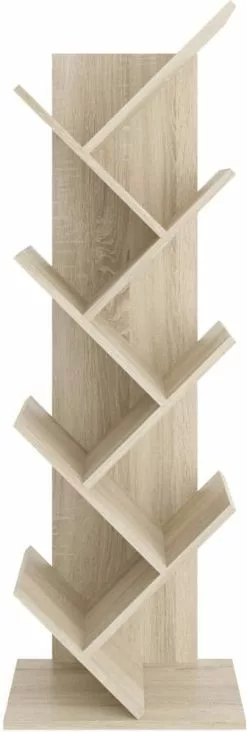 Furniture Limited - Boekenplank Staand Geometrisch Eikenkleurig -DECORATIE Winkel 405x1200