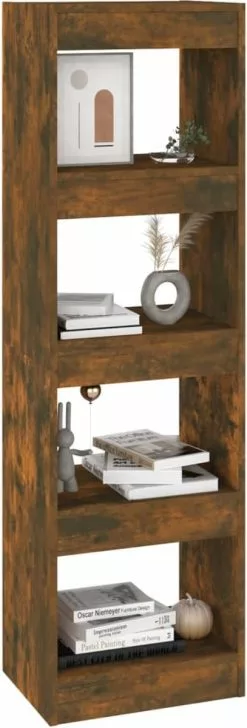 Furniture Limited - Boekenkast/kamerscherm 40x30x135 Cm Gerookt Eikenkleurig -DECORATIE Winkel 407x1200