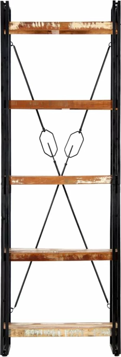 Furniture Limited - Boekenkast Met 5 Schappen 60x30x180 Cm Massief Gerecycled Hout 3 Furniture Limited - Boekenkast Met 5 Schappen 60x30x180 Cm Massief Gerecycled Hout