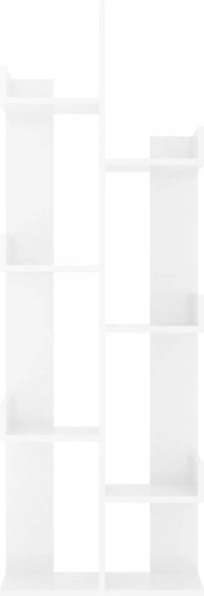 Furniture Limited - Boekenkast 48x25,5x140 Cm Spaanplaat Hoogglans Wit 6 Furniture Limited - Boekenkast 48x25,5x140 Cm Spaanplaat Hoogglans Wit - Afbeelding 4