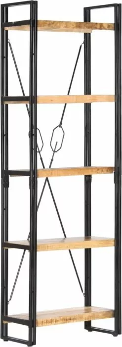 Furniture Limited - Boekenkast Met 5 Schappen 60x30x180 Cm Massief Mangohout 13 Furniture Limited - Boekenkast Met 5 Schappen 60x30x180 Cm Massief Mangohout -DECORATIE Winkel 423x1200 1