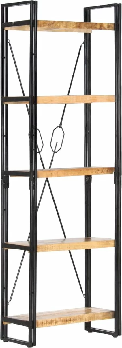 Furniture Limited - Boekenkast Met 5 Schappen 60x30x180 Cm Massief Mangohout 5 Furniture Limited - Boekenkast Met 5 Schappen 60x30x180 Cm Massief Mangohout - Afbeelding 3