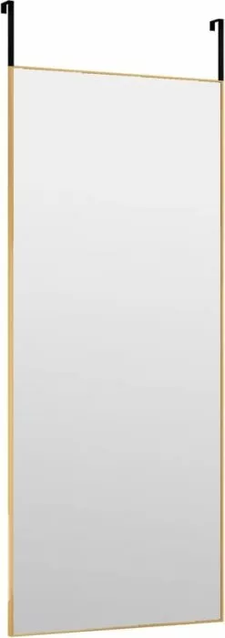 Furniture Limited - Deurspiegel 40x100 Cm Glas En Aluminium Goudkleurig -DECORATIE Winkel 424x1200 1