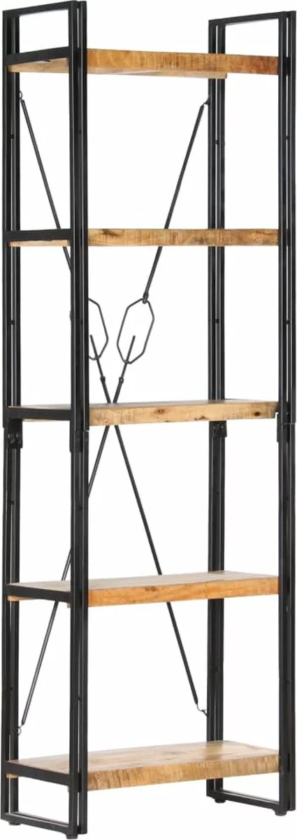 Furniture Limited - Boekenkast Met 5 Schappen 60x30x180 Cm Massief Mangohout 7 Furniture Limited - Boekenkast Met 5 Schappen 60x30x180 Cm Massief Mangohout - Afbeelding 5