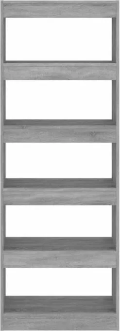 Furniture Limited - Boekenkast/kamerscherm 60x30x166 Cm Spaanplaat Grijs Sonoma -DECORATIE Winkel 436x1200