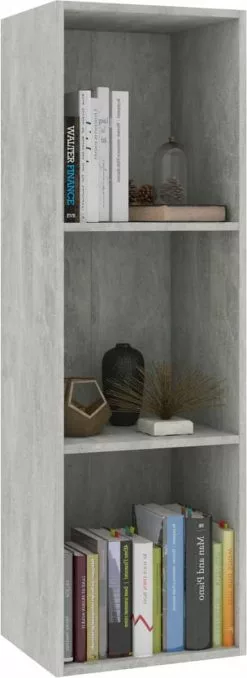 Furniture Limited - Boekenkast/tv-meubel 36x30x114 Cm Bewerkt Hout Betongrijs 13 Furniture Limited - Boekenkast/tv-meubel 36x30x114 Cm Bewerkt Hout Betongrijs -DECORATIE Winkel 437x1200 1