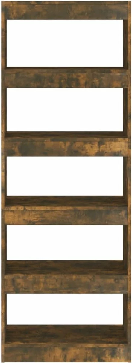 Furniture Limited - Boekenkast/kamerscherm 60x30x166 Cm Spaanplaat Gerookt Eiken 7 Furniture Limited - Boekenkast/kamerscherm 60x30x166 Cm Spaanplaat Gerookt Eiken - Afbeelding 5