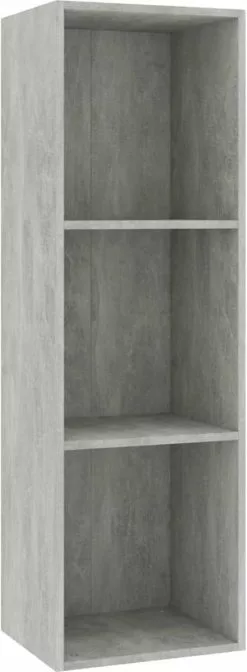 Furniture Limited - Boekenkast/tv-meubel 36x30x114 Cm Bewerkt Hout Betongrijs
