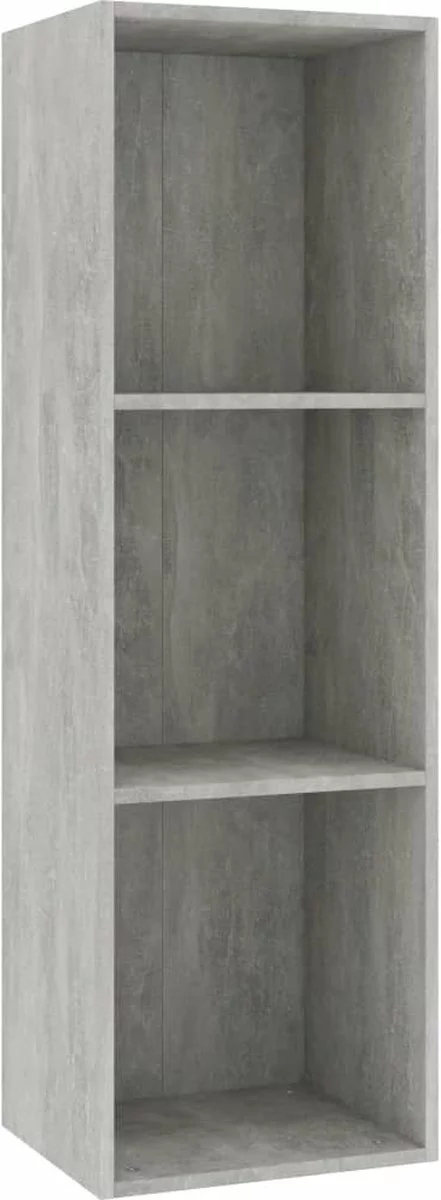 Furniture Limited - Boekenkast/tv-meubel 36x30x114 Cm Bewerkt Hout Betongrijs 3 Furniture Limited - Boekenkast/tv-meubel 36x30x114 Cm Bewerkt Hout Betongrijs