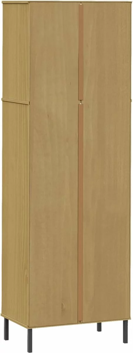 Furniture Limited - Boekenkast Met 2 Lades OSLO 60x35x180 Cm Massief Hout Bruin 10 Furniture Limited - Boekenkast Met 2 Lades OSLO 60x35x180 Cm Massief Hout Bruin - Afbeelding 8