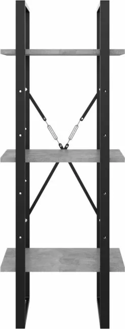 Furniture Limited - Boekenkast Met 3 Schappen 40x30x105 Cm Spaanplaat Betongrijs -DECORATIE Winkel 455x1200 1