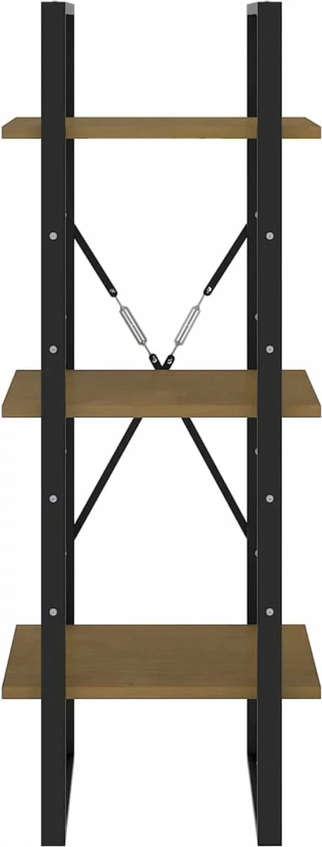 Furniture Limited - Boekenkast Met 3 Schappen 40x30x105 Cm Grenenhout Honingbruin 11 Furniture Limited - Boekenkast Met 3 Schappen 40x30x105 Cm Grenenhout Honingbruin - Afbeelding 9