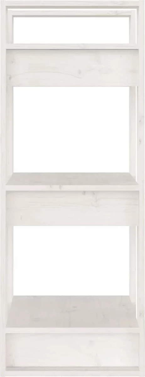 Furniture Limited - Boekenkast/kamerscherm 41x35x91 Cm Massief Grenenhout Wit 4 Furniture Limited - Boekenkast/kamerscherm 41x35x91 Cm Massief Grenenhout Wit - Afbeelding 2