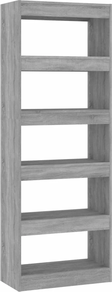 Furniture Limited - Boekenkast/kamerscherm 60x30x166 Cm Spaanplaat Betongrijs 10 Furniture Limited - Boekenkast/kamerscherm 60x30x166 Cm Spaanplaat Betongrijs - Afbeelding 8