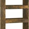 Furniture Limited - Boekenkast/kamerscherm 60x30x166 Cm Spaanplaat Gerookt Eiken -DECORATIE Winkel 464x1200 1