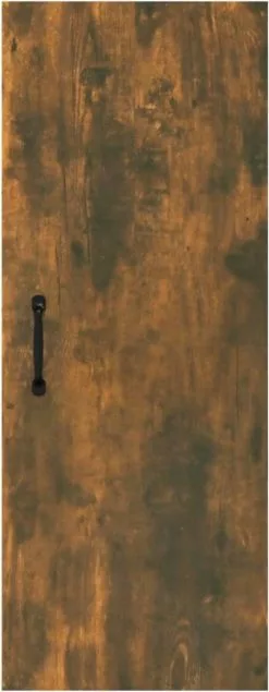 Furniture Limited - Wandkast 34,5x34x90 Cm Bewerkt Hout Gerookt Eikenkleurig -DECORATIE Winkel 467x1200