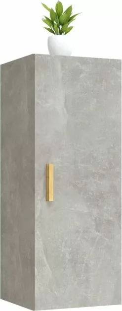 Furniture Limited - Wandkast 34,5x34x90 Cm Bewerkt Hout Betongrijs 12 Furniture Limited - Wandkast 34,5x34x90 Cm Bewerkt Hout Betongrijs -DECORATIE Winkel 473x1200