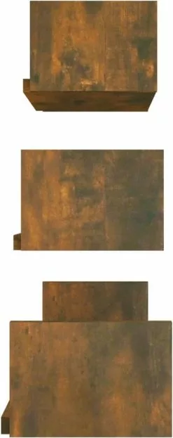Furniture Limited - Wandschappen 3 St Bewerkt Hout Gerookt Eikenkleurig -DECORATIE Winkel 476x1200 1