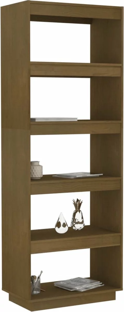 Furniture Limited - Boekenkast/kamerscherm 60x35x167 Cm Grenenhout Honingbruin 7 Furniture Limited - Boekenkast/kamerscherm 60x35x167 Cm Grenenhout Honingbruin - Afbeelding 5
