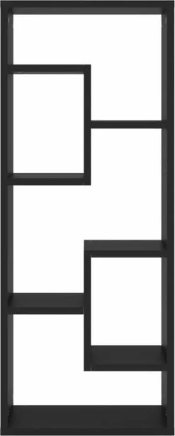 Furniture Limited - Wandschap 36x16x90 Cm Spaanplaat Zwart -DECORATIE Winkel 482x1200