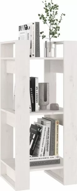 Furniture Limited - Boekenkast/kamerscherm 41x35x91 Cm Massief Grenenhout Wit 14 Furniture Limited - Boekenkast/kamerscherm 41x35x91 Cm Massief Grenenhout Wit -DECORATIE Winkel 487x1200 3