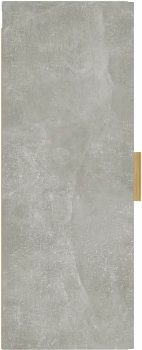 Furniture Limited - Wandkast 34,5x34x90 Cm Bewerkt Hout Betongrijs 7 Furniture Limited - Wandkast 34,5x34x90 Cm Bewerkt Hout Betongrijs - Afbeelding 5