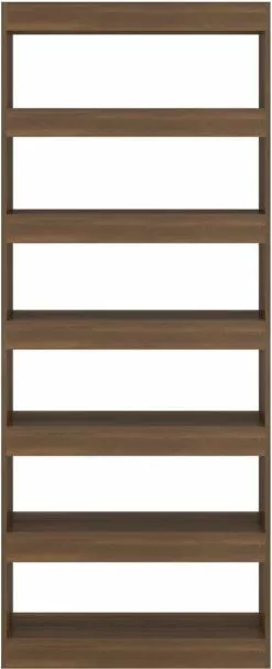 Furniture Limited - Boekenkast/kamerscherm 80x30x198 Cm Spaanplaat Bruineikenkleur 15 Furniture Limited - Boekenkast/kamerscherm 80x30x198 Cm Spaanplaat Bruineikenkleur -DECORATIE Winkel 489x1200
