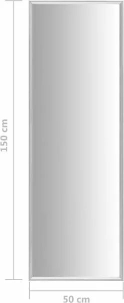 Furniture Limited - Spiegel 150x50 Cm Zilverkleurig -DECORATIE Winkel 495x1200 2