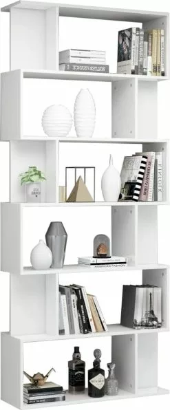 Furniture Limited - Boekenkast/kamerscherm 80x24x192 Cm Hoogglans Wit 14 Furniture Limited - Boekenkast/kamerscherm 80x24x192 Cm Hoogglans Wit -DECORATIE Winkel 497x1200 2