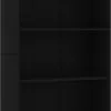 Furniture Limited - Boekenkast Met 5 Schappen 80x30x189 Cm Spaanplaat Zwart -DECORATIE Winkel 504x1200 2