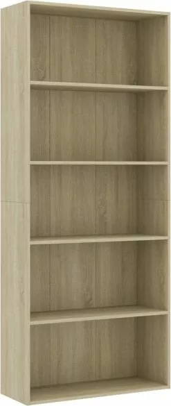 Furniture Limited - Boekenkast Met 5 Schappen 80x30x189 Cm Spaanplaat Sonoma Eiken 13 Furniture Limited - Boekenkast Met 5 Schappen 80x30x189 Cm Spaanplaat Sonoma Eiken -DECORATIE Winkel 507x1200 1