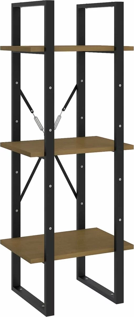 Furniture Limited - Boekenkast Met 3 Schappen 40x30x105 Cm Grenenhout Honingbruin 6 Furniture Limited - Boekenkast Met 3 Schappen 40x30x105 Cm Grenenhout Honingbruin - Afbeelding 4