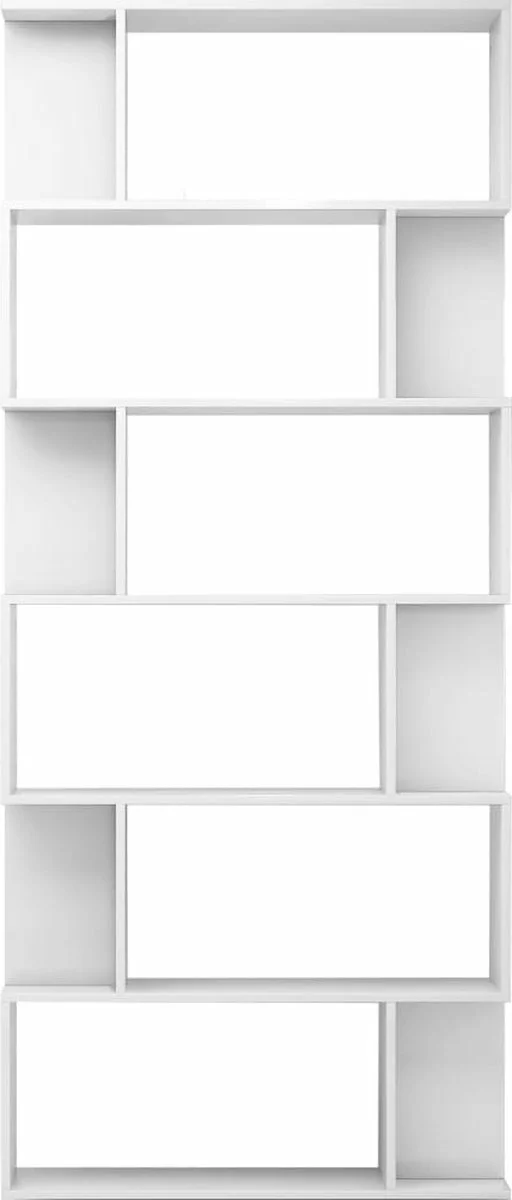 Furniture Limited - Boekenkast/kamerscherm 80x24x192 Cm Hoogglans Wit 9 Furniture Limited - Boekenkast/kamerscherm 80x24x192 Cm Hoogglans Wit - Afbeelding 7