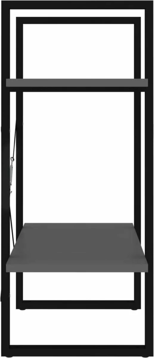 Furniture Limited - Boekenkast Met 2 Schappen 60x30x70 Cm Spaanplaat Grijs 9 Furniture Limited - Boekenkast Met 2 Schappen 60x30x70 Cm Spaanplaat Grijs - Afbeelding 7