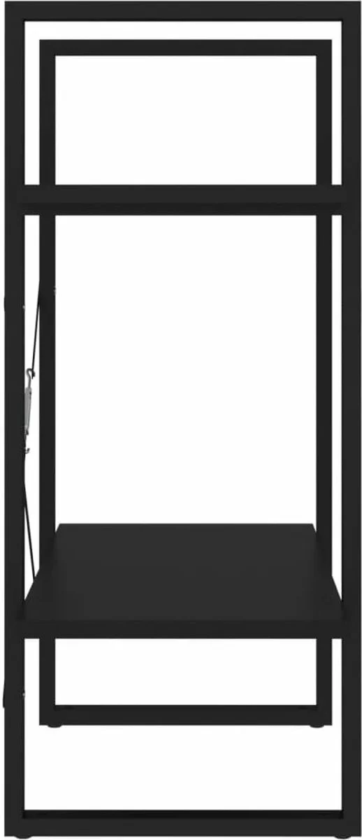 Furniture Limited - Boekenkast Met 2 Schappen 60x30x70 Cm Spaanplaat Zwart 6 Furniture Limited - Boekenkast Met 2 Schappen 60x30x70 Cm Spaanplaat Zwart - Afbeelding 4