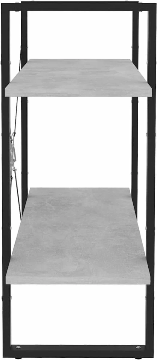 Furniture Limited - Boekenkast Met 2 Schappen 80x30x70 Cm Spaanplaat Betongrijs 5 Furniture Limited - Boekenkast Met 2 Schappen 80x30x70 Cm Spaanplaat Betongrijs - Afbeelding 3