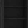 Furniture Limited - Boekenkast Met 5 Schappen 80x24x175 Cm Bewerkt Hout Zwart -DECORATIE Winkel 525x1200 2