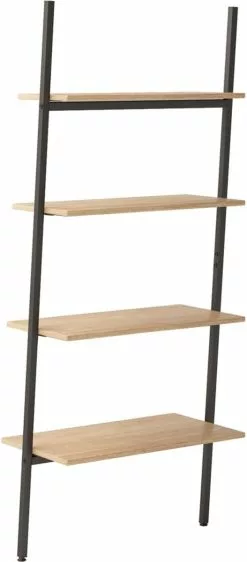 Furniture Limited - Ladderrek Met 4 Schappen 64x34x150,5 Cm Lichtbruin En Zwart 16 Furniture Limited - Ladderrek Met 4 Schappen 64x34x150,5 Cm Lichtbruin En Zwart -DECORATIE Winkel 527x1200 1